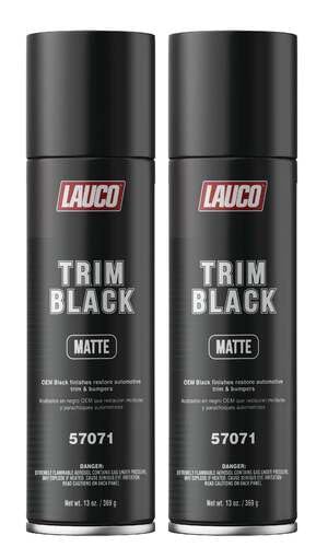 LAUCO Trim Black Gloss 13 oz. Automotive Aerosol Spray Paint Can, Black Spray Paint with Matte Finish - Designed for Plastic, Aluminum, Steel and Stainless Steel