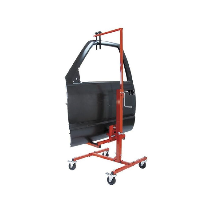 LAUCO Car Door Installer and Remover Jack Lift Hoist, Heavy Duty Car Door Jack, Floor Jack, Trolley Service Lift Floor Jack with 4 Steel Swivel Castors Hoist Jack Stand Dolly Red- [7756]