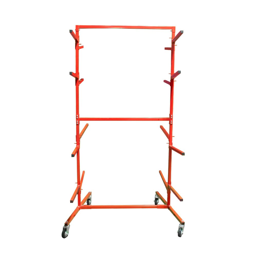 LAUCO Floor Mobile Bumper Storage Rack - Double Sided Bumper Storage Rack for Automobile Parts - Maximize Efficiency with Double-Sided Automobile Parts Storage