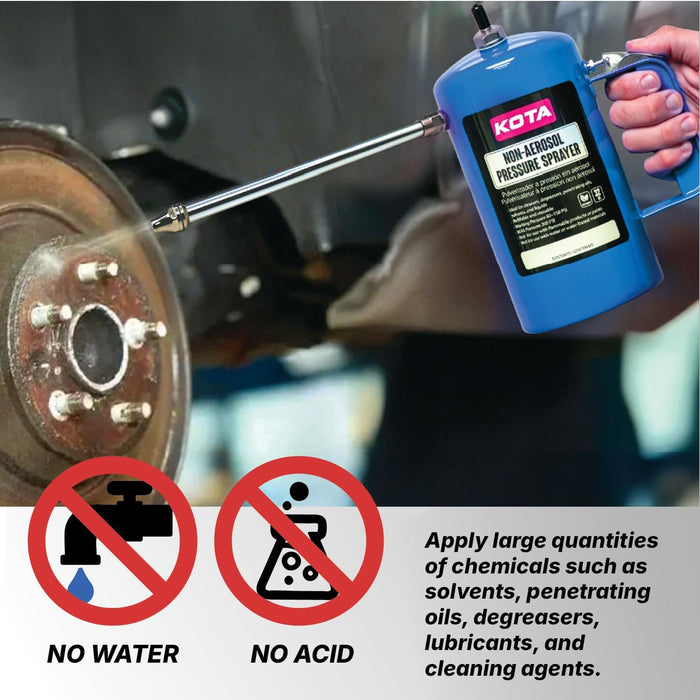 KOTA Non-Aerosol Pressure Sprayer, Refillable Steel Bottle, 32oz