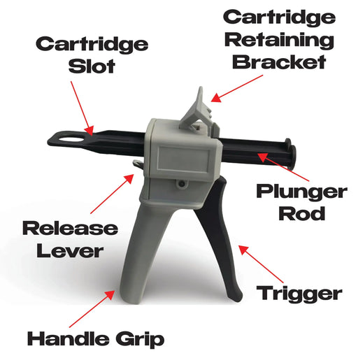 50ml AB Epoxy Glue Gun 1:1 Ratio – Manual Dual Cartridge Adhesive Dispenser for 2-Part Glue – Lightweight Applicator for DIY, Crafts, Repair – Fits Standard 50ml Cartridges Lauco