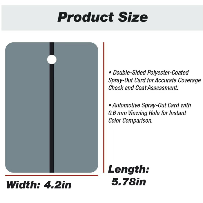 LAUCO Metal Spray Out Cards – White & Medium Grey Automotive Color Matching Test Panels – 4" x 6" Spray Out Sample Cards – (50 Pack)