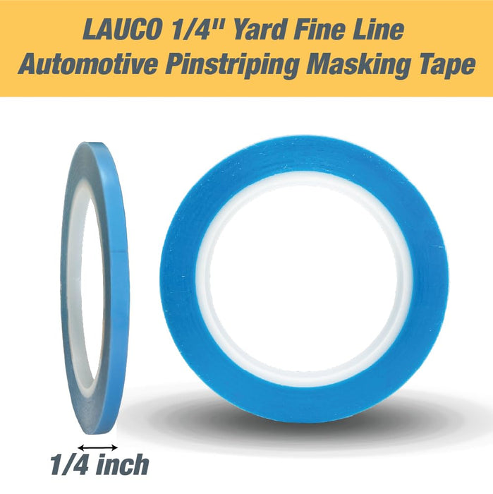 LAUCO 1/4" Fine Line Automotive Pinstriping Masking Tape - Pack of 2-36 Yard Roll