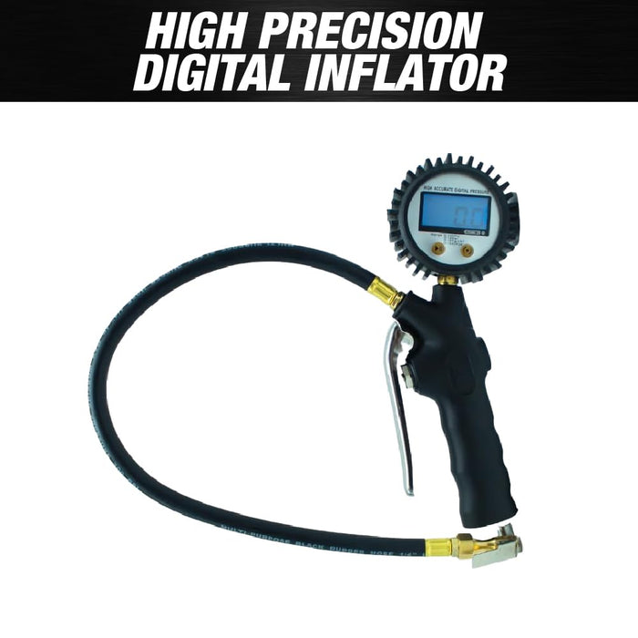 Digital Tire Pressure Gauge for Tire Inflator with Pressure Gauge 250PSI,Quick Connect Coupler for Air Compressor, Highly Accurate, Pressure Gauge with Deflator