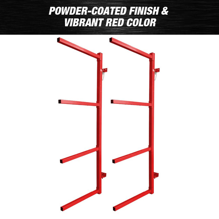 LAUCO Wall Mounting Bumper Stand, 4 Place Wall Mount Stationary, Auto Bumper Storage Rack, Efficient Storage Solution for the Body Shop, Bumper Parts Lumber Storage Rack, Body Shop Parts Rack