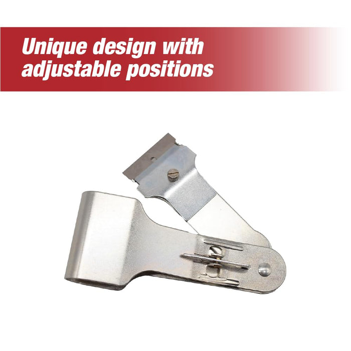 3-Way Position Adjustable Scraper Tool 8”, Sticker Adhesive Remover (2 UNITS) Included 1 box of 100 pcs Blades Refill