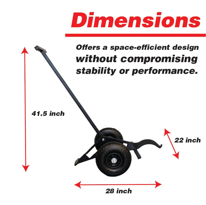 Lauco Grate Lifter Trolley | Heavy-Duty Grate Removal Tool for Spray Booths, Prep Bays - Ergonomic Design with 8” Wheels- 39113