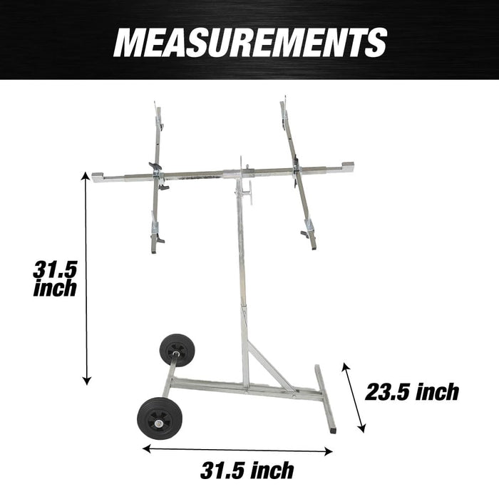 LAUCO Rotating Panel Repair Paint Stand (4571) – Adjustable 180° Swivel Automotive Panel Stand with Wheels for Doors, Bumpers, Wings, and Body Panels – Heavy Duty Repair and Paint Rack HM-ESCR-061N