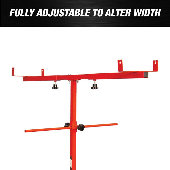 LAUCO Automotive Adjustable Paint Stand T-Bar, Heavy-Duty Car Bumper, Fender & Panel Spray Rack with Secure Mount for Body Shop Use