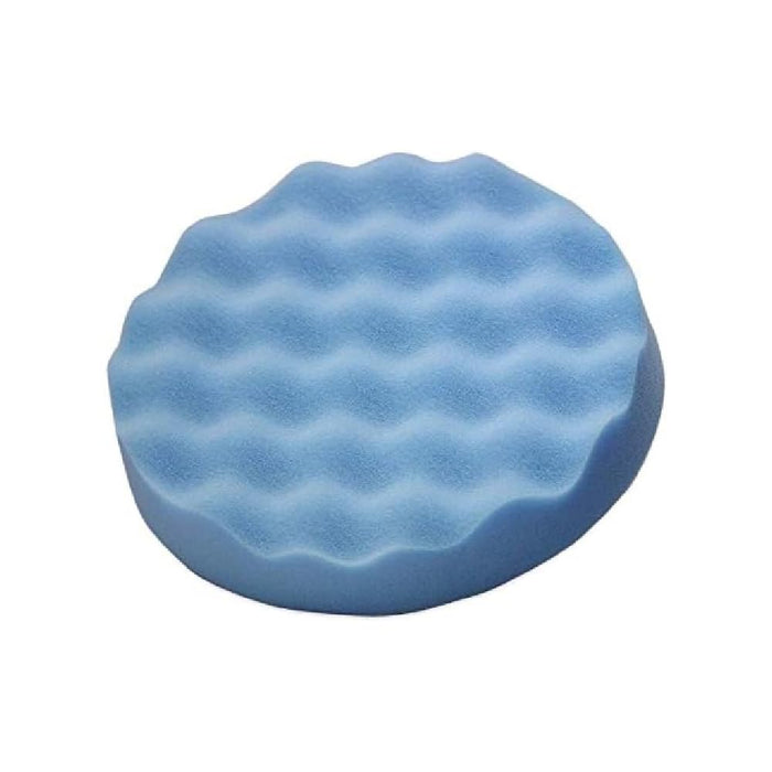 LAUCO Blue Waffle Foam Polishing Pad 8 Inch (203.2mm) | Light Cut Buffing Pad with Hook & Loop Grip | Intermediate Polish, Pre-Wax Cleaner & Sealant Application 9030