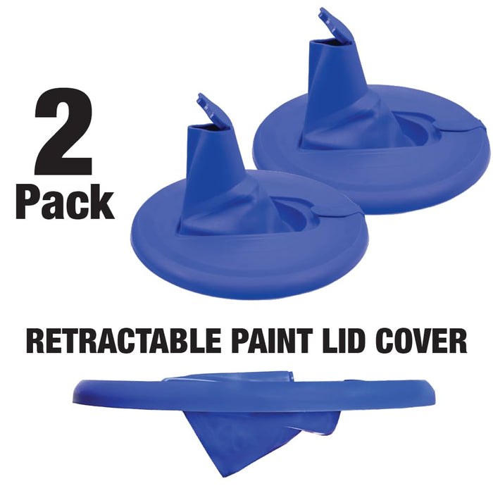 Paint Can Lid Cover and Pouring Spout for 1-Gallon Containers, 2 Pack - Secure Seal with Built-in Spout to Pour Paint Easy, Prevents Messes, Spills, Drips, Splatter - Paint Storage Lid