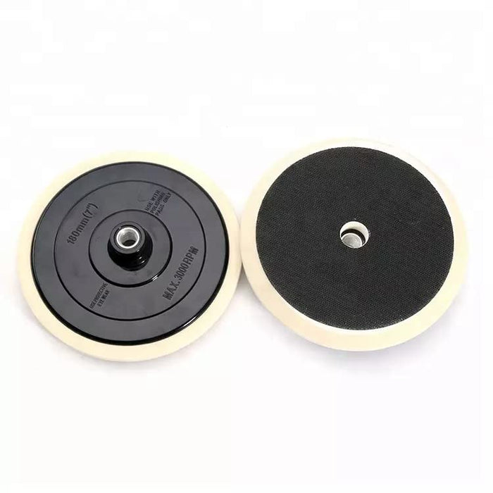 7" Polishing Buffing Hook and Loop Backing Pad - Universal Polisher Buffer Backing Plate Pad - Attach Foam Wool Buff Pads - Rotary Polisher Backup Pad - Automotive, Car Detailing PBP0008