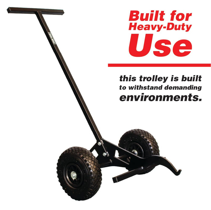 Lauco Grate Lifter Trolley | Heavy-Duty Grate Removal Tool for Spray Booths, Prep Bays - Ergonomic Design with 8” Wheels- 39113
