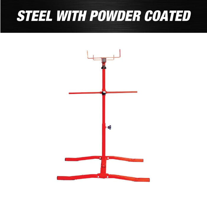LAUCO Automotive Adjustable Paint Stand T-Bar, Heavy-Duty Car Bumper, Fender & Panel Spray Rack with Secure Mount for Body Shop Use