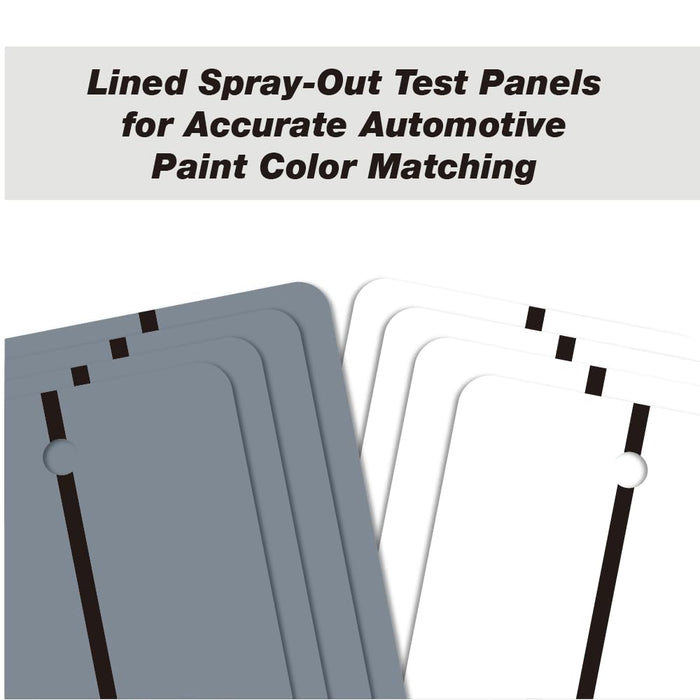 LAUCO Metal Spray Out Cards – White & Medium Grey Automotive Color Matching Test Panels – 4" x 6" Spray Out Sample Cards – (50 Pack)