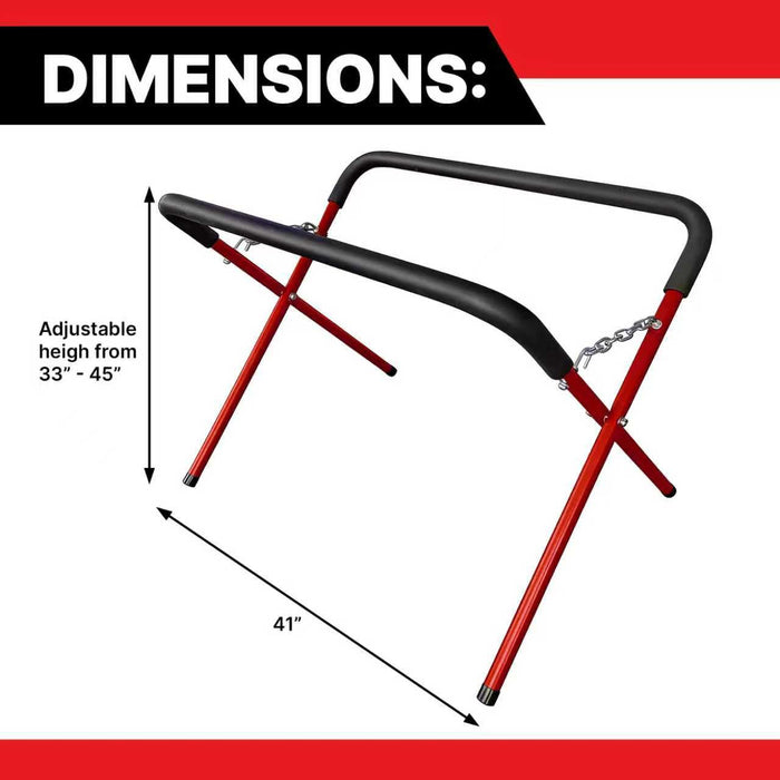 LAUCO Portable Workbench Folding Stand, 500 Pound Capacity Foldable Portable Work Stand , 41" x 43" x 35", Heavy-Duty Bumper Stand for Garage and Shop [9080]