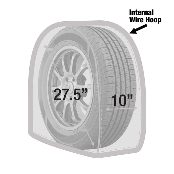 LAUCO Canvas Wheel Tire Covers Set of 4, Absorbs Water and Oil - Protector for RV, Auto, Truck, Car, Camper, SUV, Trailer, Suitable for 27.5 inch Diameter Tire 50818