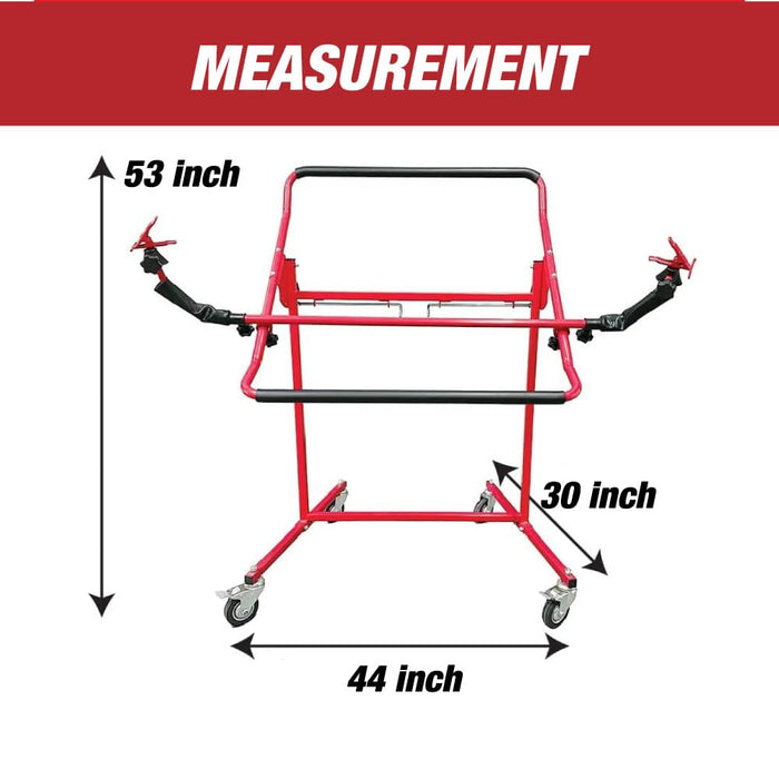LAUCO Adjustable Bumper Stand, Securely Holds Plastic Car Bumper Covers for Automotive Bodyshop Repair - Multiple Angles, 5 Locking Positions, Wheels - Sand, Prep, Spray Primer, Paint Bodywork