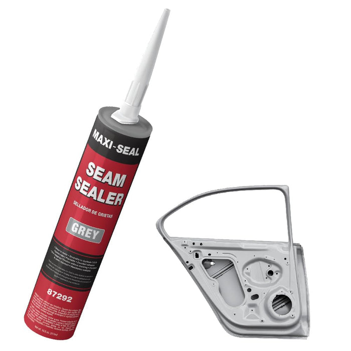 Maxi -Seal Polyurethane Seam Sealer Automotive - Gray, 10.5oz Tube - Durable & Flexible Auto Body Filler - Seam & Joint Compound for Bare or Painted Surfaces - Brushable to Duplicate O.E.M (1 Pack)