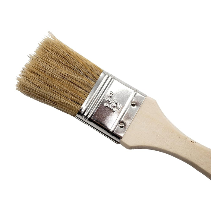 LAUCO Chip Paint Brushes - Chip Brushes for Paints, Stains, Varnishes, Glues, & Gesso - Home Improvement - Interior & Exterior Use Light Brown (36, 1.5 inch) 57015