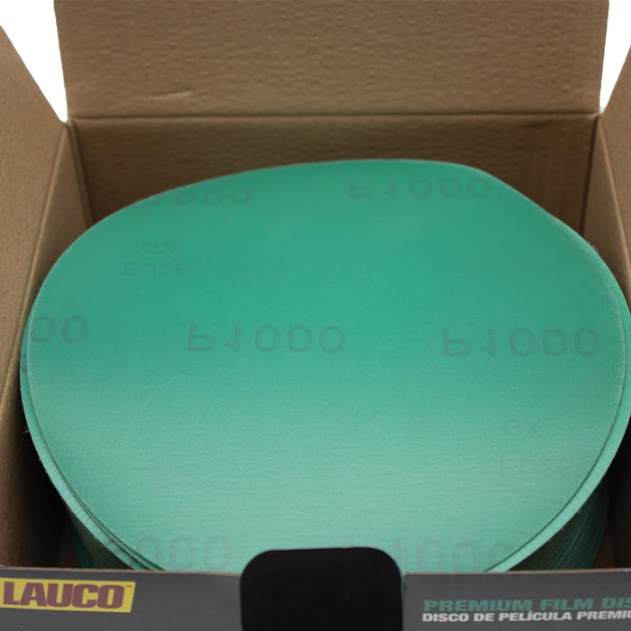 Premium 6" Hook and Loop Sanding Discs (Box of 50) - Hook and Loop Backing Discs for DA Orbital Sanders - Automotive Sanding Wood Furniture Finishing (GRIT-1000)