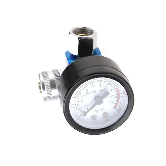 LAUCO ¼-inch Adjustable Air Pressure Regulator with Gauge, Pneumatic Tool & Spray Gun Pressure Control Valve (0-160 PSI) 1677