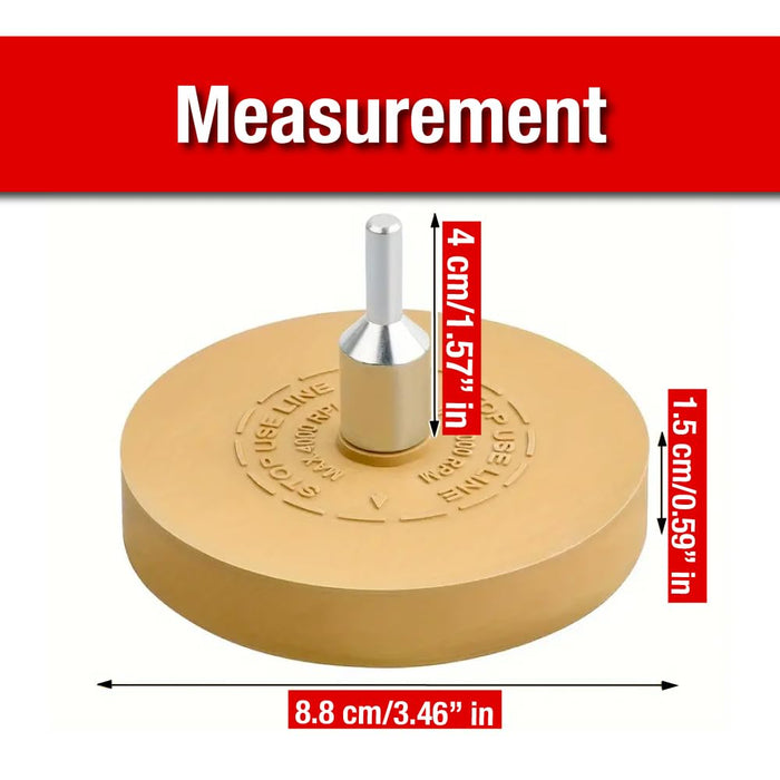 4" Adhesive Eraser Wheel with Pad & Adapter Graphics Removal Tool Eraser Wheel Decal Remover AEP7758