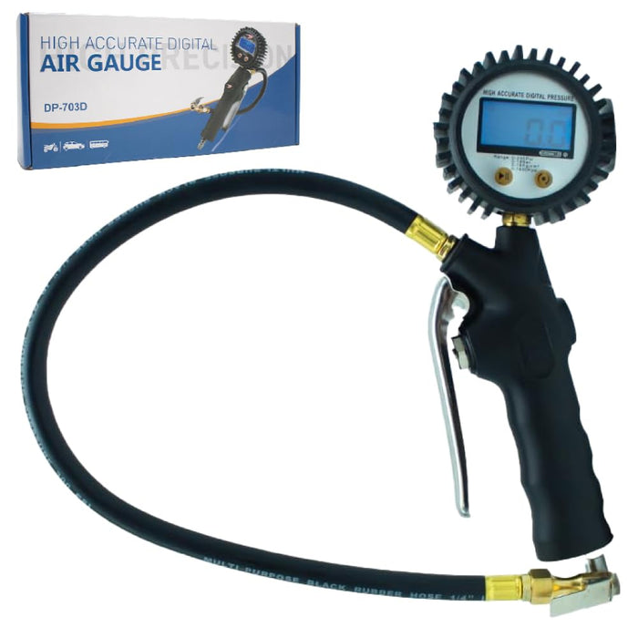 Digital Tire Pressure Gauge for Tire Inflator with Pressure Gauge 250PSI,Quick Connect Coupler for Air Compressor, Highly Accurate, Pressure Gauge with Deflator