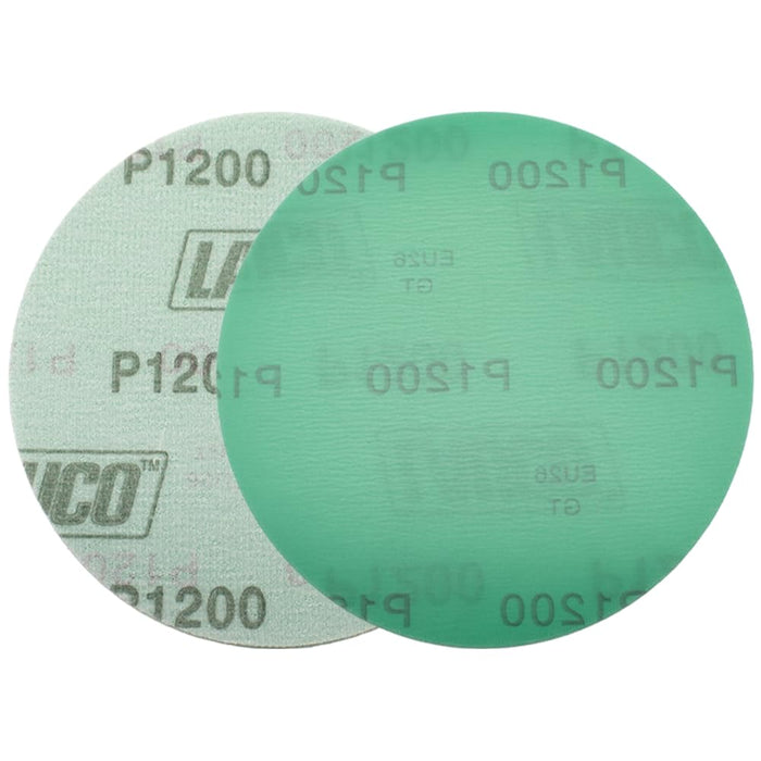 Premium 6" Hook and Loop Sanding Discs (Box of 50) - Hook and Loop Backing Discs for DA Orbital Sanders - Automotive Sanding Wood Furniture Finishing (GRIT-1200)
