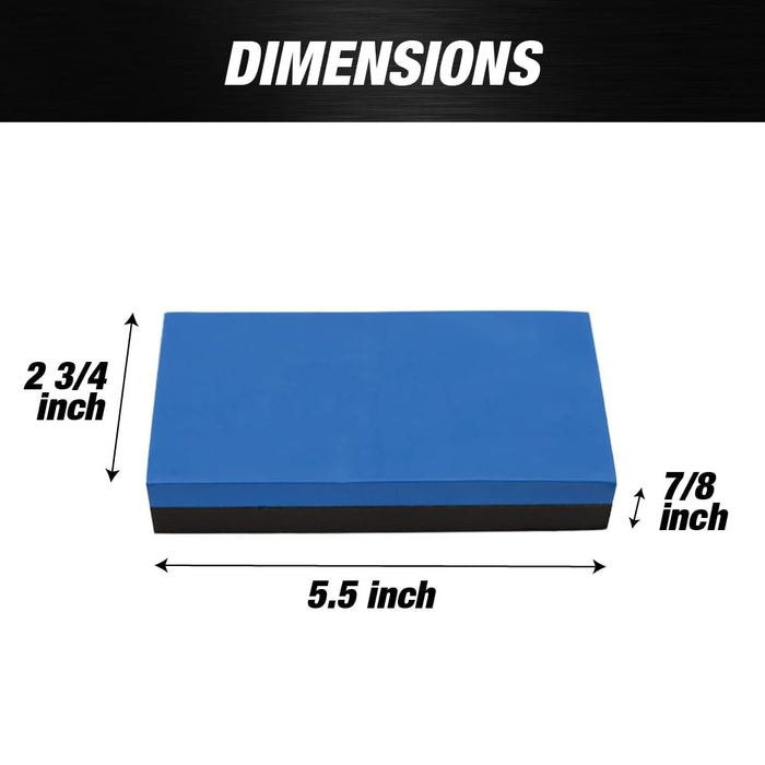 LAUCO EVA 2-Pack Double-Sided Semi Rigid Sanding Blocks Sponge for Woodworking, Furniture Finishing, Drywall Sanding, Metal Surface Prep, Paint preparation and Color Sanding 57044