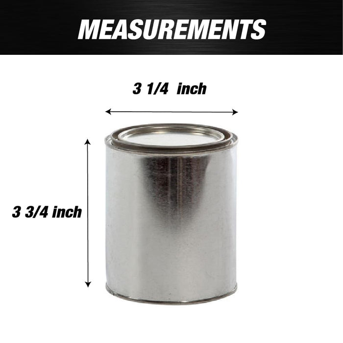 LAUCO Empty Paint Cans with Lids – 16oz, 32oz & 128oz Metal Paint Cans in Multiple Bulk Pack Sizes – DIY, Crafts, Storage (16oz – 12 Pack)