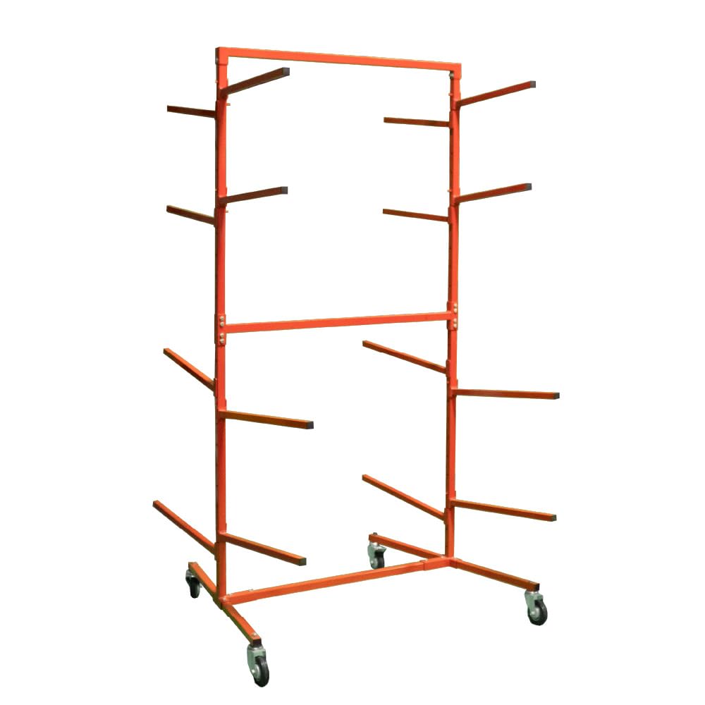 LAUCO Floor Mobile Bumper Storage Rack - Double Sided Bumper Storage Rack for Automobile Parts - Maximize Efficiency with Double-Sided Automobile Parts Storage