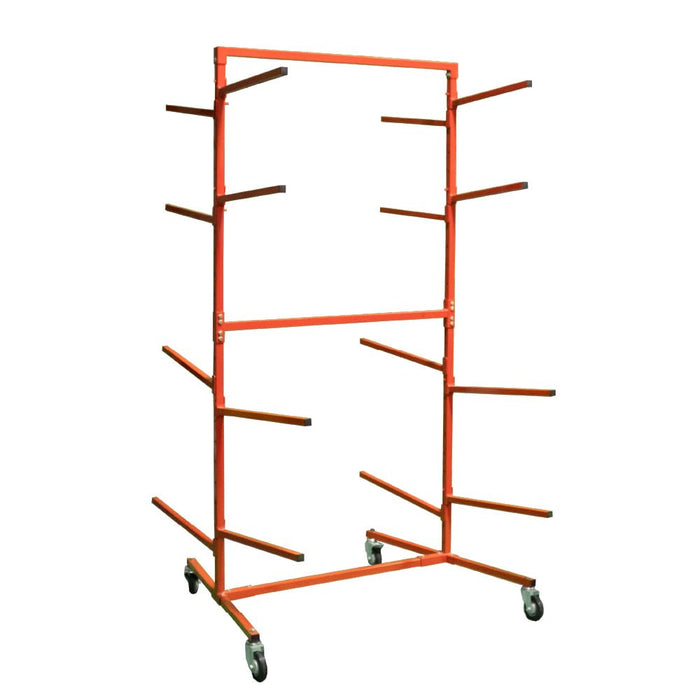 LAUCO Floor Mobile Bumper Storage Rack - Double Sided Bumper Storage Rack for Automobile Parts - Maximize Efficiency with Double-Sided Automobile Parts Storage