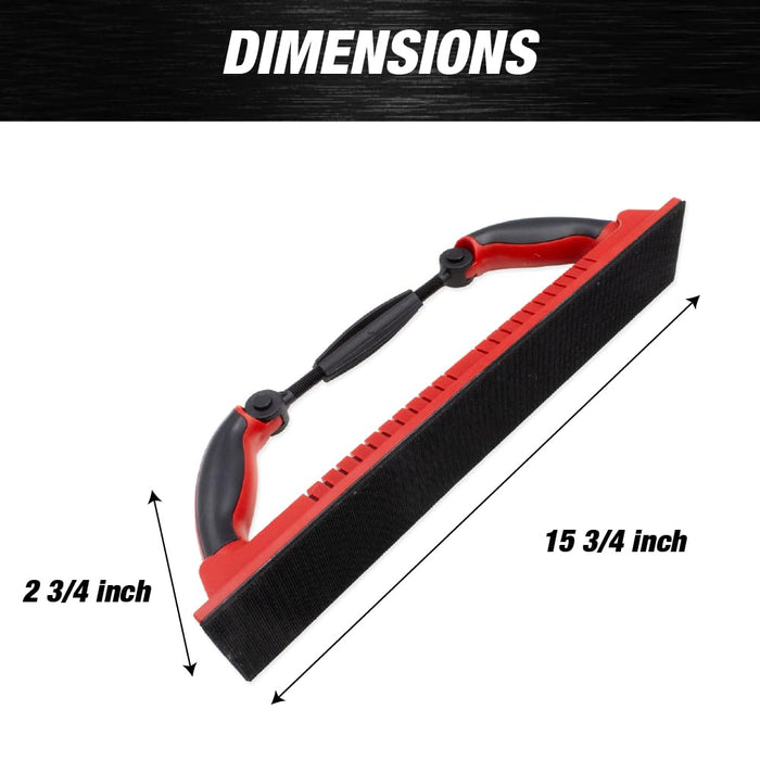 Adjustable Radius Flex Longboard Hand Sanding File Block with Hook & Loop Backing & PSA, Use Continuous Rolls, Sanding Blocks Auto Body, Sanding Blocks for Wood, Manual Sanding Tool 57066
