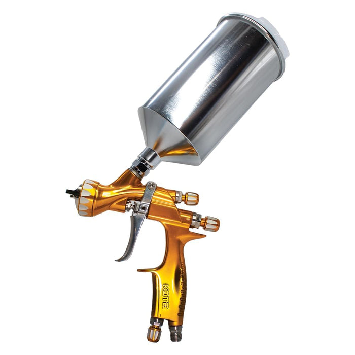 KOTA Gold Edition HVLP Spray Gun 1.4 mm with Paint Cup – Professional High Transfer Efficiency Spray Gun for Automotive and Industrial Finishing GT30014