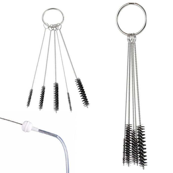 17pcs Multi-Purpose Spray Gun Cleaning Kit Car Cleaning Tools - Nylon Brushes Mini Brushes & Needles Metal Tube Cleaning Brush for Clean Airbrush Nozzles