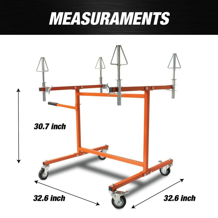 Mobile Wheel Panel Paint Stand, Wheel Rim Painting Stand (4566) - Wheel Paint Stand Rack, Wheel Rim Painting Stand, Painting Rack Stand, Paint Stand Auto Body. Automotive Paint Stand, Auto Body Stand