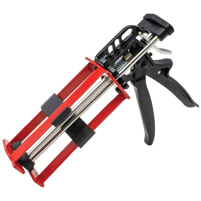 LAUCO Dual Cartridge Epoxy Gun 200 ml – Manual 1:1 and 2:1 Adhesive Applicator for Panel Bonding, Structural Epoxy, Fillers, and Plastic Repair (33093)