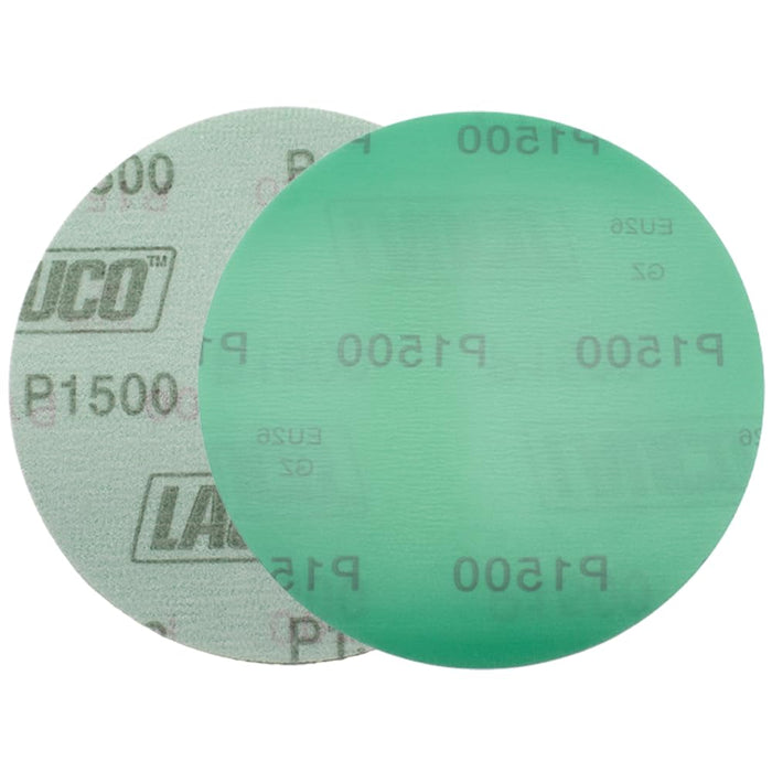 Premium 6" Hook and Loop Sanding Discs (Box of 50) - Hook and Loop Backing Discs for DA Orbital Sanders - Automotive Sanding Wood Furniture Finishing (GRIT-1500)
