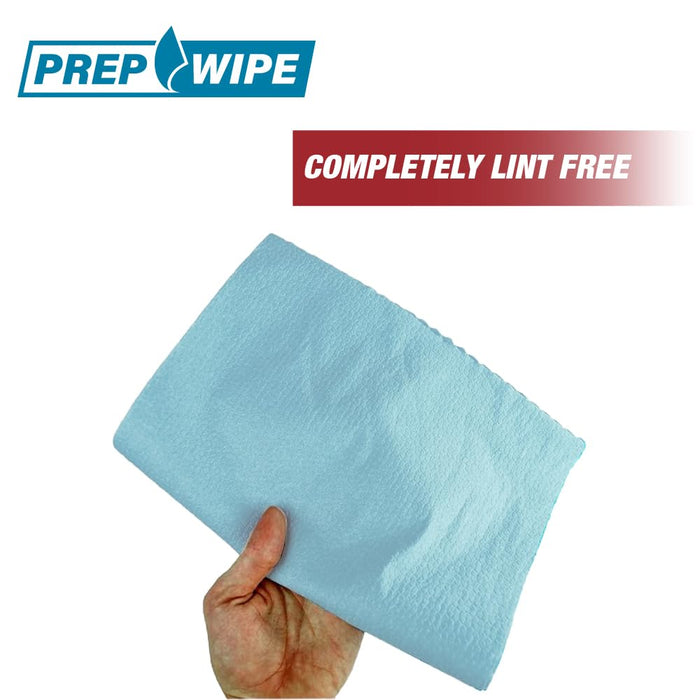 Prep Wipe Premium Lint-Free Wipes (4 Boxes / 1200 Sheets) | Polypropylene Heavy Duty Shop Cloths | Solvent & Oil Absorbent Towels | 10" x 14" 26028