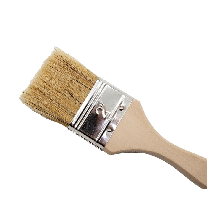 LAUCO 2-Inch Chip Paint Brushes – 36 Pack, Natural Bristle Disposable Brushes with Wooden Handles for Painting, Staining, Gluing, and Crafts 57016