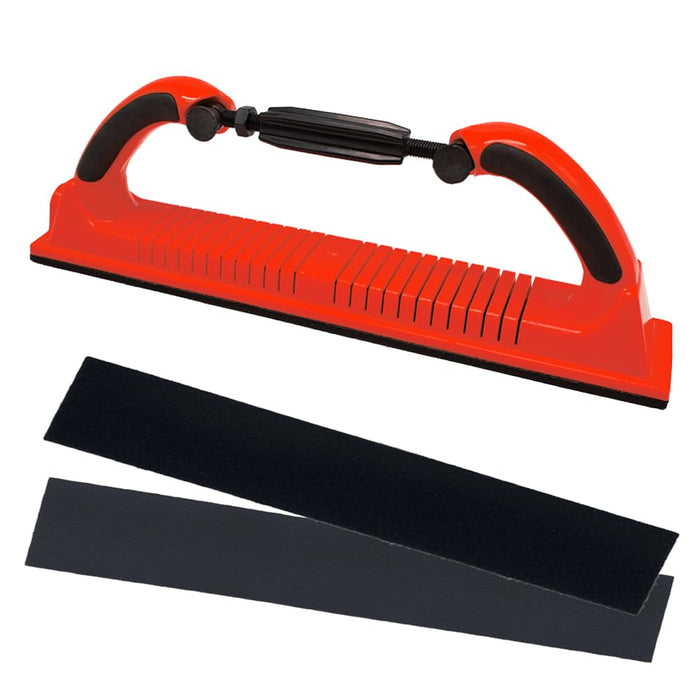 Adjustable Radius Flex Longboard Hand Sanding File Block with Hook & Loop Backing & PSA, Use Continuous Rolls, Sanding Blocks Auto Body, Sanding Blocks for Wood, Manual Sanding Tool 57066