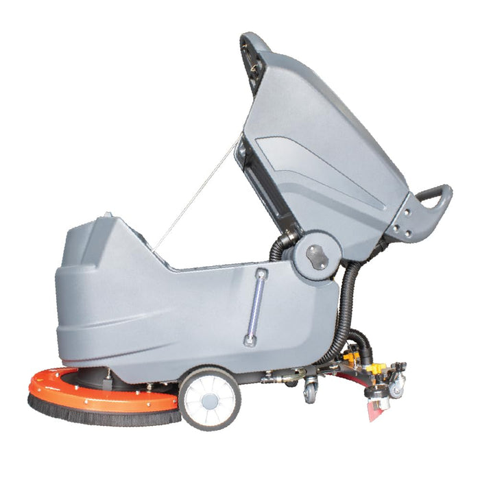 SWAN Commercial Floor Scrubber Machine - 22" Cleaning Width, 14.5 Gal Sewage Tank, Dual Brushes, Lead Acid Battery Powered, High Efficiency for Large Areas