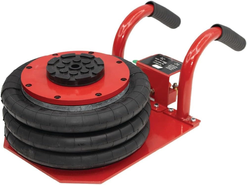 3 Ton Triple Bag Air Jack Lift, 6600 lbs Pneumatic Airbag Jack with Long Handle, Quick Lift Air Jack, Heavy Duty Automotive Jack, 5.5" to 15.5" Lift Range for Cars, SUVs, Pickups and Garage Repair