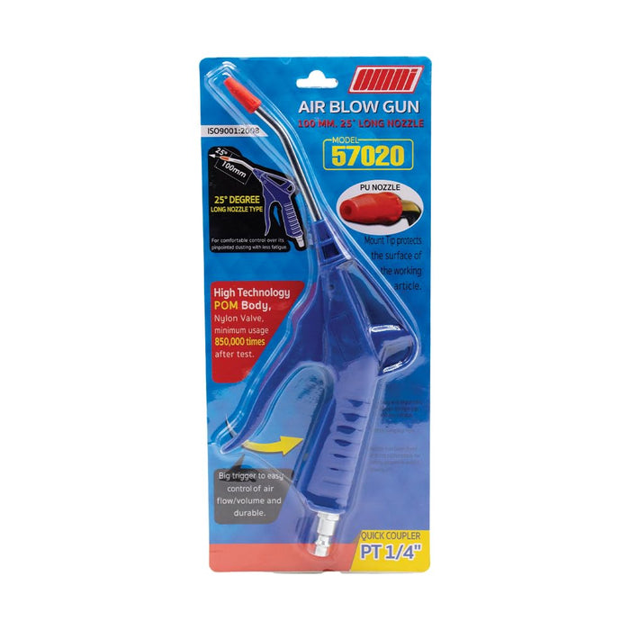 Air Blow Gun with Fixed Nozzle, Air Compressor with Angled Bent Nozzle Accessories Dust Removal Cleaning Tool (100mm) 57020