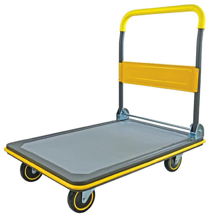 LAUCO Heavy Duty Foldable Push Cart Dolly, 330 lb Weight Capacity, Moving Platform Hand Truck, Foldable for Easy Storage and 360 Degree Swivel Wheels (330 Lbs) 17475