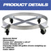 55-Gallon Drum and Garbage Can Dolly – Heavy-Duty Metal Dolly with Cross Braces and Caster Wheels – 1,000-Pound Capacity (Silver) - National Supply Company