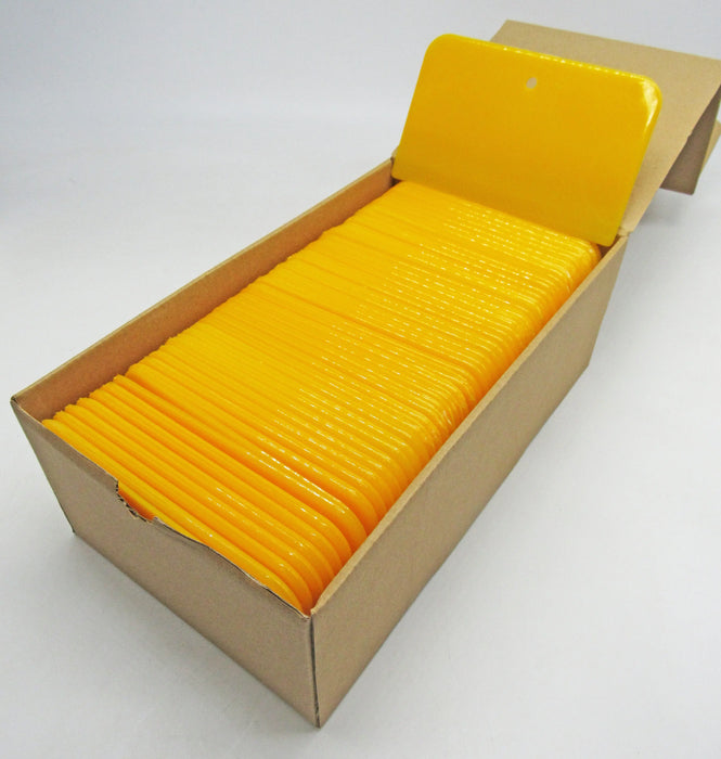 5" Reusable Plastic Spreader  - Auto Body Filler Yellow Spreaders (Pack of 100) - National Supply Company