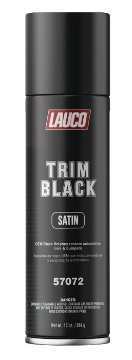 LAUCO Trim Black Automotive Spray Paint – 13 oz Aerosol Can – Gloss, Satin & Matte Finishes – High Adhesion, OEM Factory Look, Durable for Plastic, Metal & Trim 57072