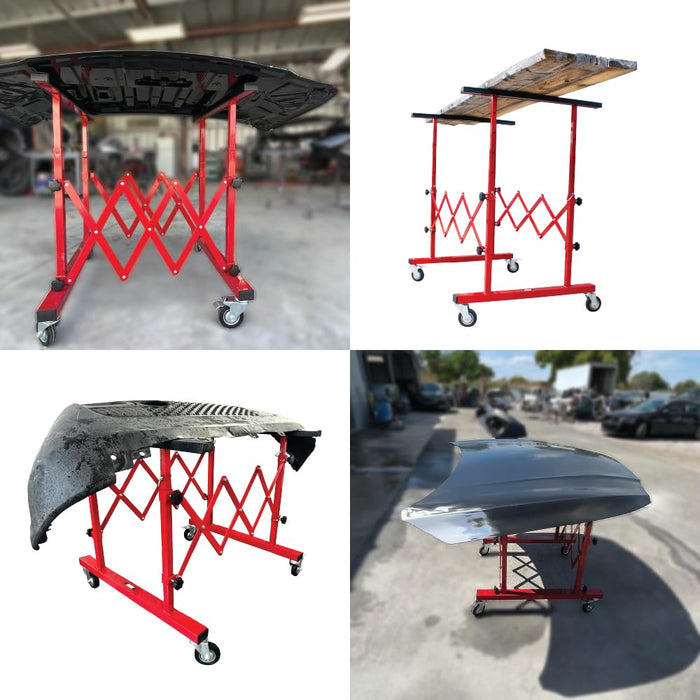 LAUCO Mobile Telescopic Universal Paint Stand - Adjustable Body Extending Mechanical Panel Stand, Automotive Extending Panel Stand, Automotive Body Paint Stand [26497]